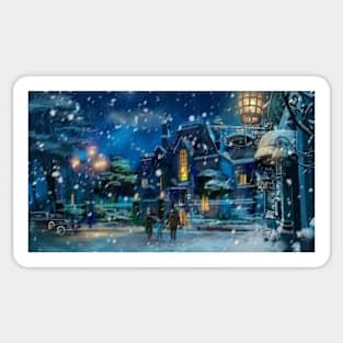 One snowy night Sticker